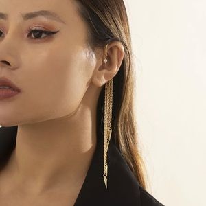 Long Tassel Gold Earrings